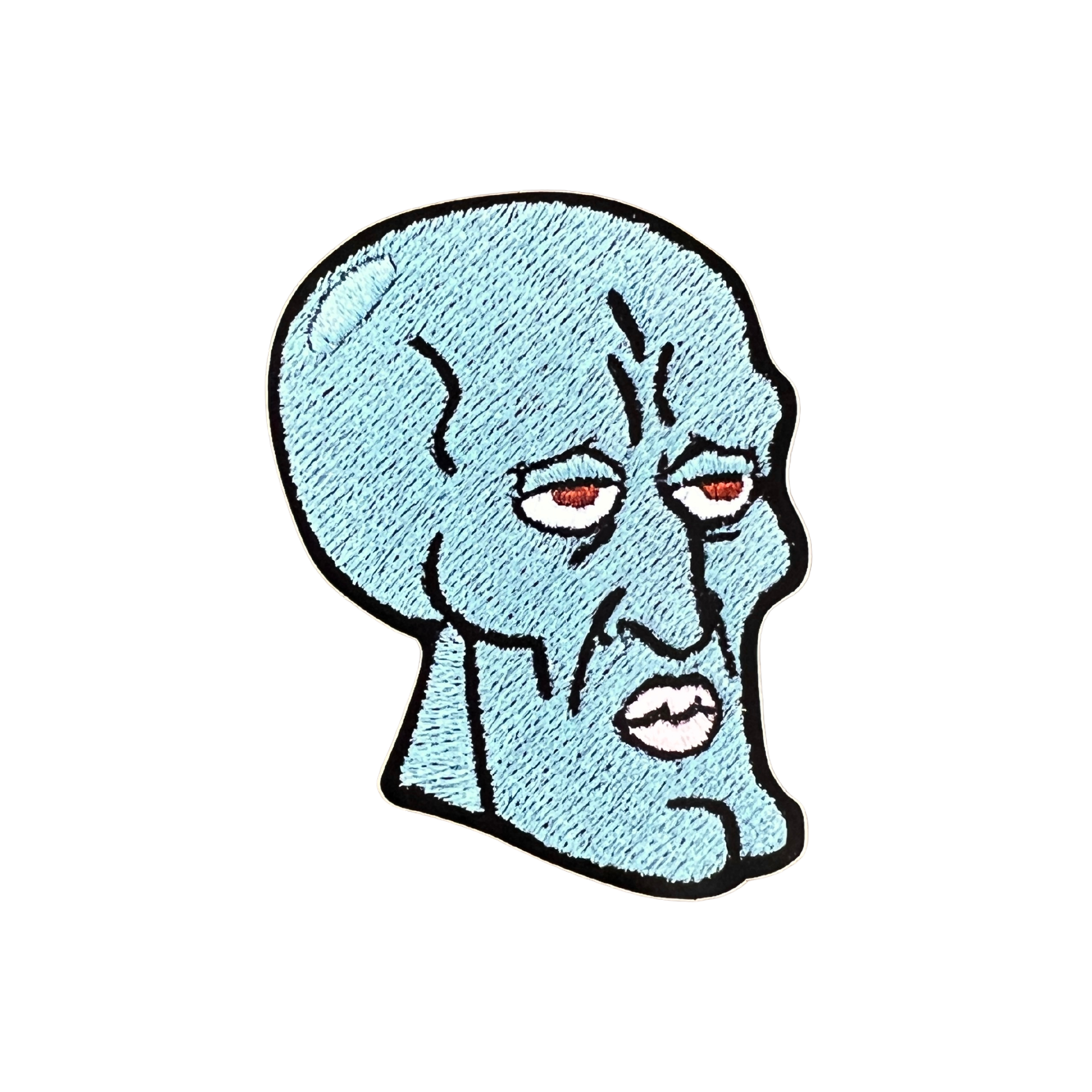 Handsome Squidward Vinyl Embroidery Sticker 3"