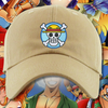 One Piece Jolly Roger Straw Hat Dad Hat, One Size Fits All