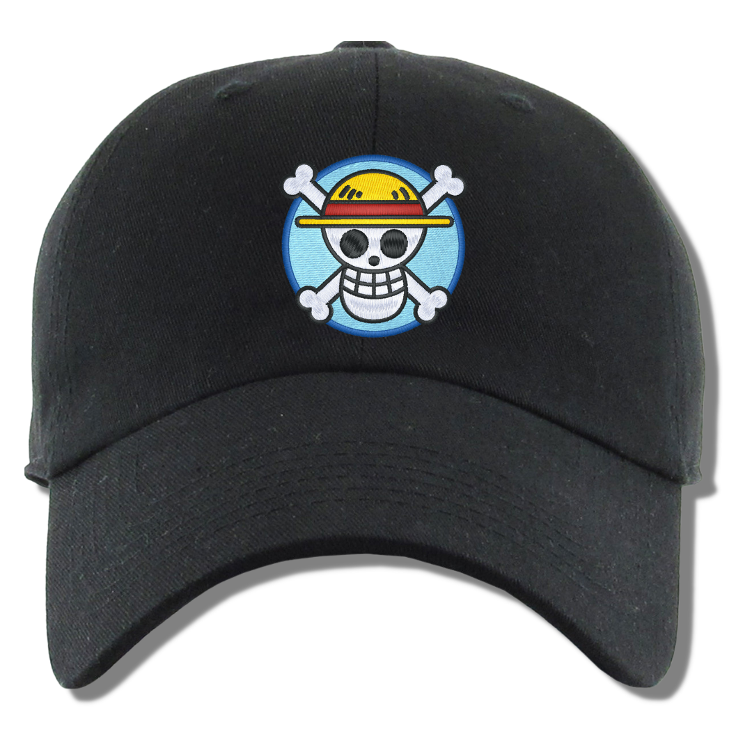 One Piece Jolly Roger Straw Hat Dad Hat, One Size Fits All