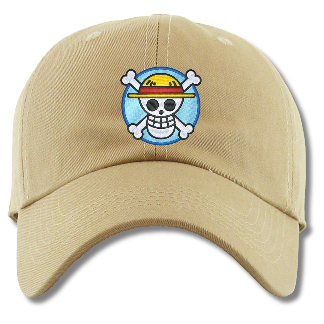 One Piece Jolly Roger Straw Hat Dad Hat, One Size Fits All