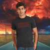 Load image into Gallery viewer, Thinger Strangs - Stranger Things Inspired Embroidered Black Tee Shirt, Unisex
