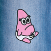 Baby Patrick Star Embroidered Iron-on Patch