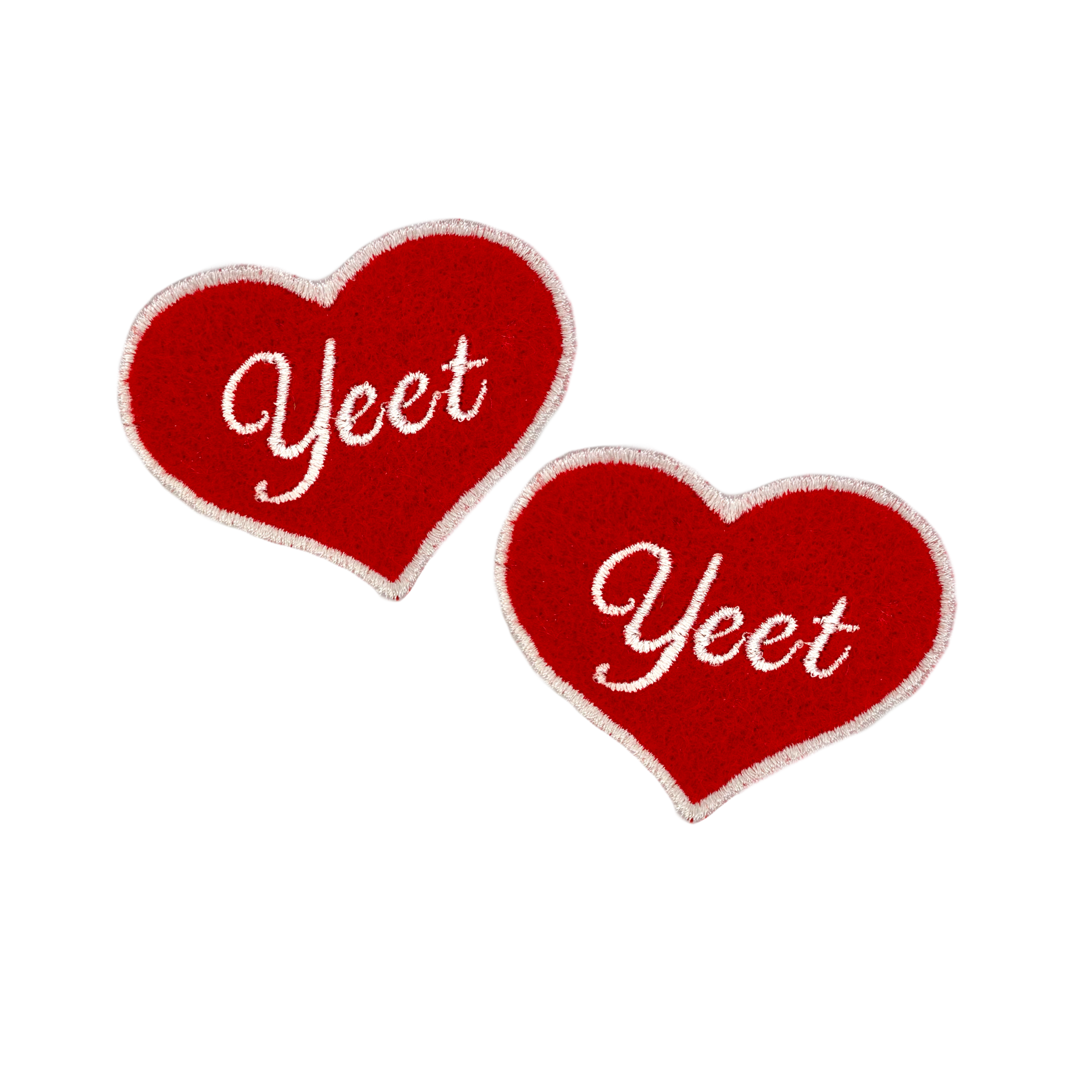 Yeet Heart Embroidered Iron-on Patch - IncredibleGood Inc