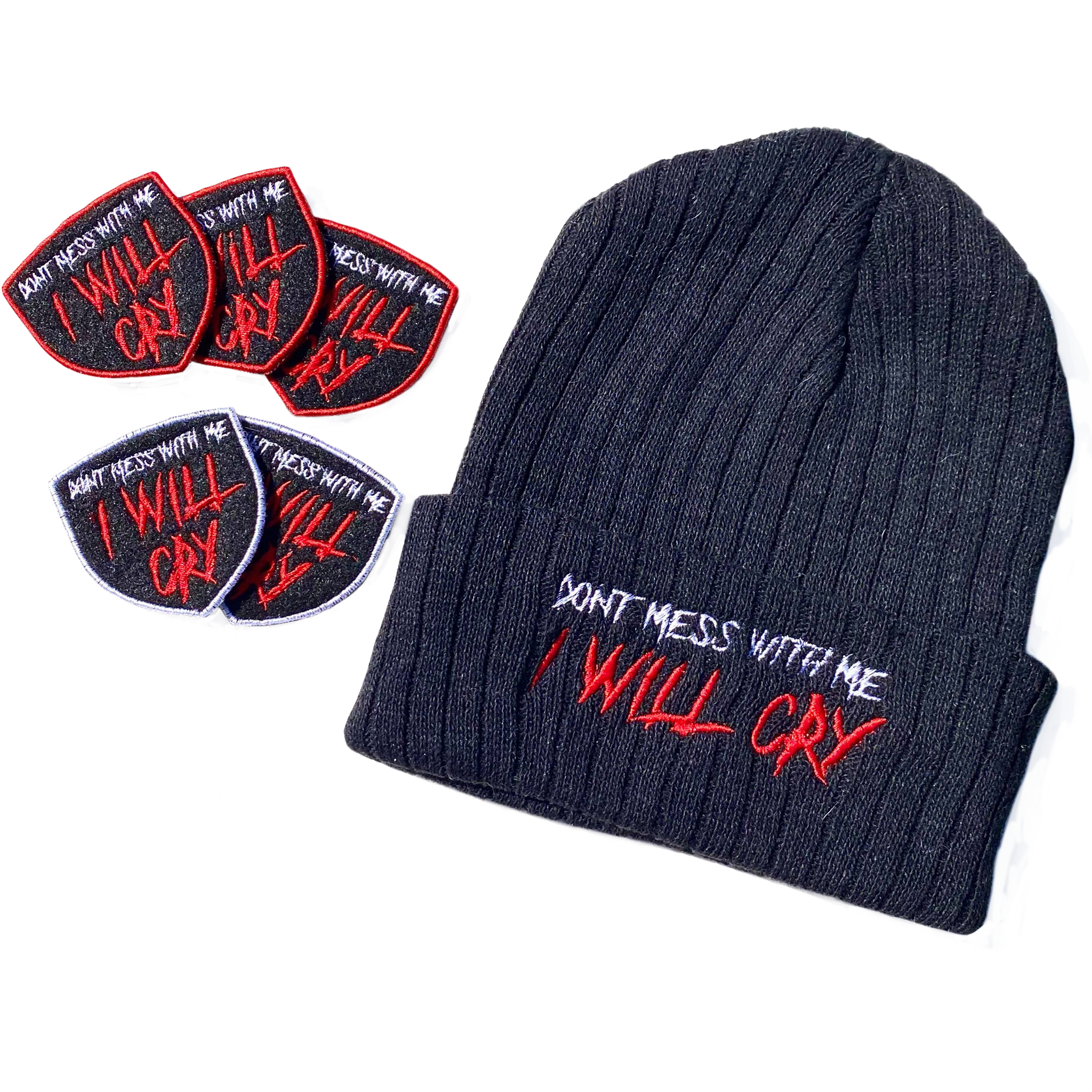 IncredibleGood Inc Don\'t Mess With Me I Will Cry Embroidered Beanie Hat, One  Size Fits All