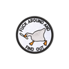 Load image into Gallery viewer, Untitled Goose Game &quot;Fuck Around and Find Out&quot; Embroidered Iron-on Patch