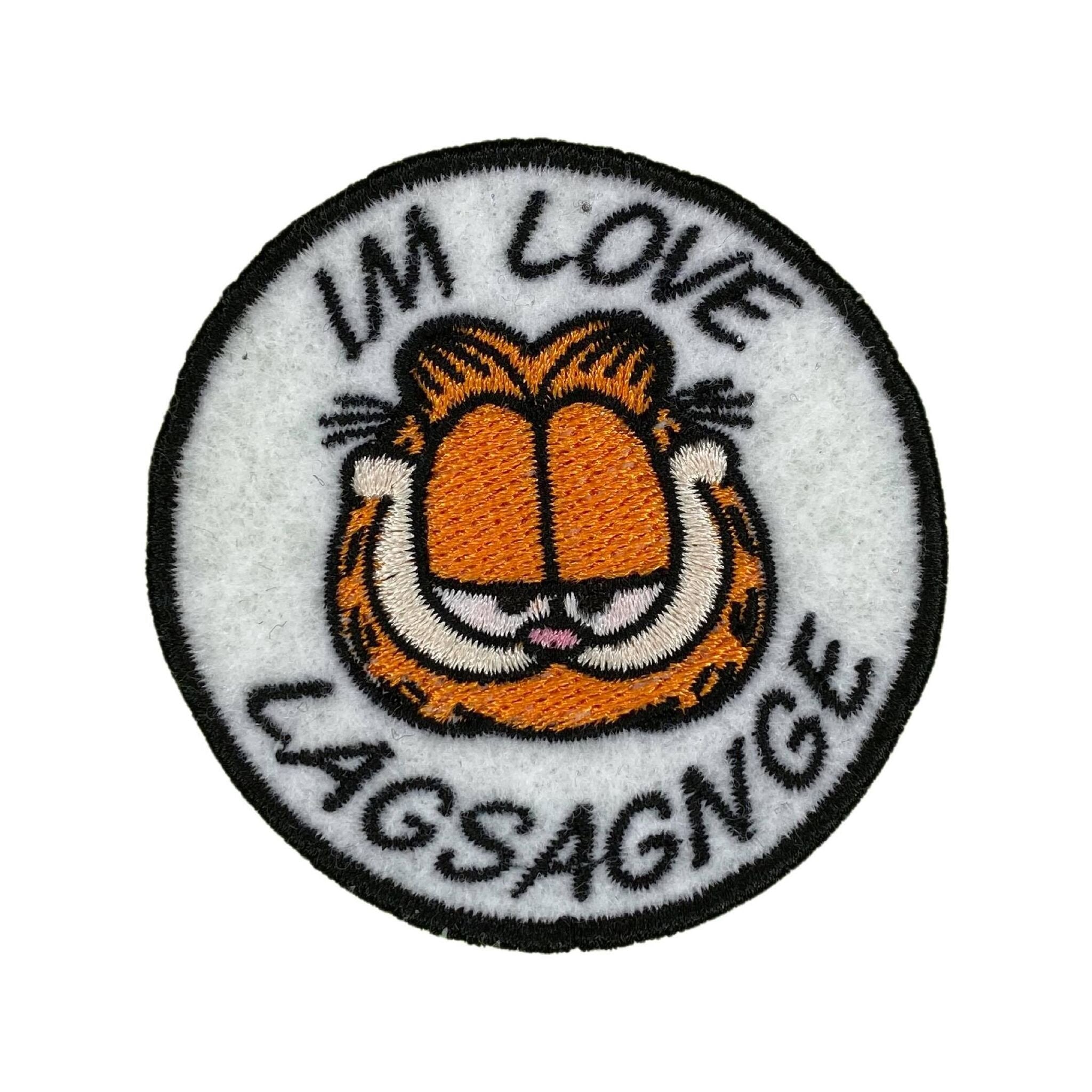 Im Love Lagsagnge Garfield Embroidered Iron-on Patch - IncredibleGood Inc