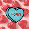 Load image into Gallery viewer, Horny Candy Conversation Heart Embroidered Iron-on Patch