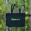 Shrexy Black Embroidered Tote Bag