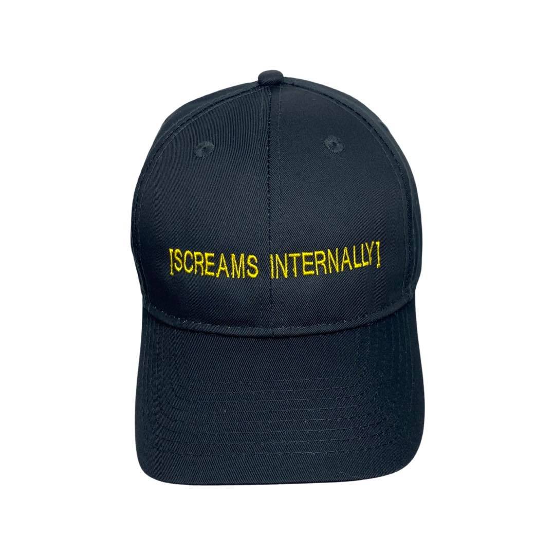 [SCREAMS INTERNALLY] Embroidered Black Dad Hat, One Size Fits All