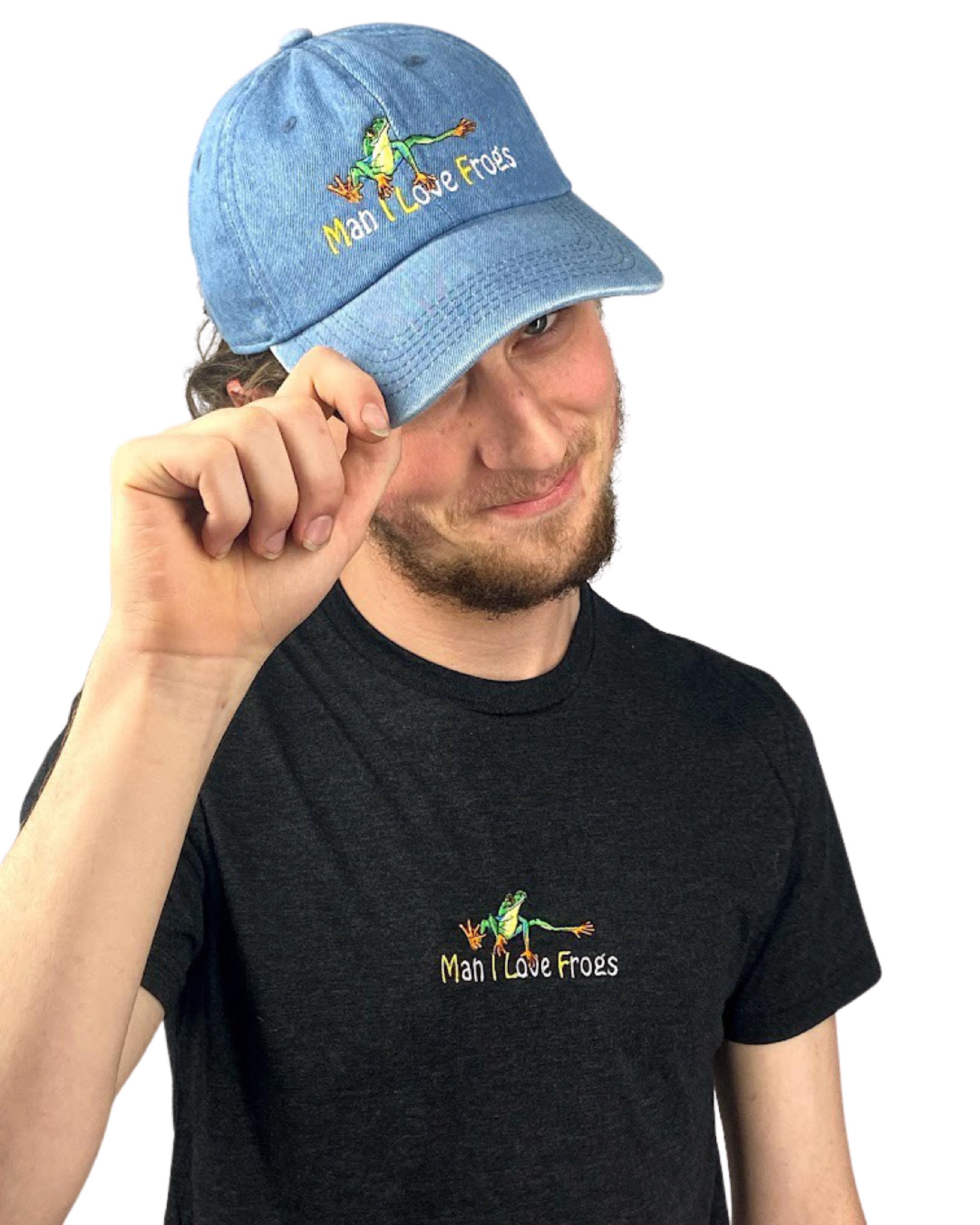 IncredibleGood Inc Man I Love Frogs MILF Embroidered Denim Dad Hat, One  Size Fits All