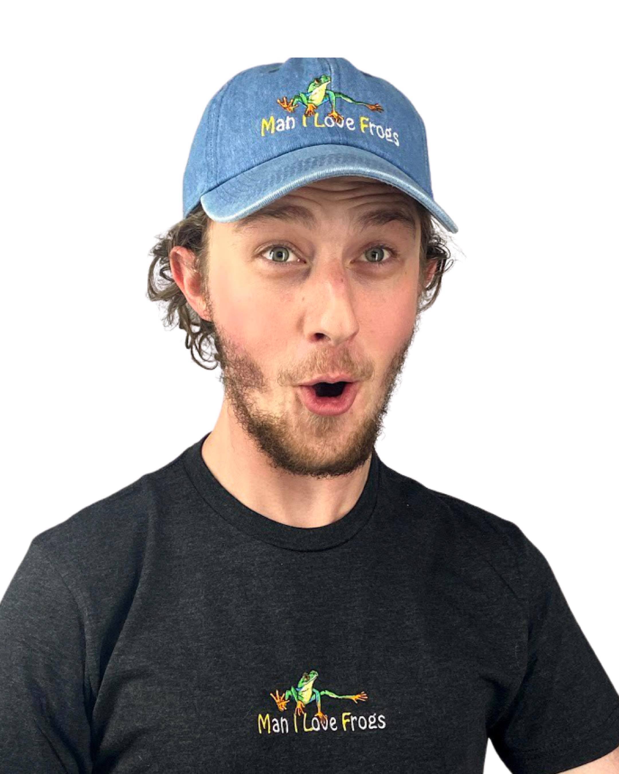 Man I Love Frogs MILF Embroidered Denim Dad Hat, One Size Fits All