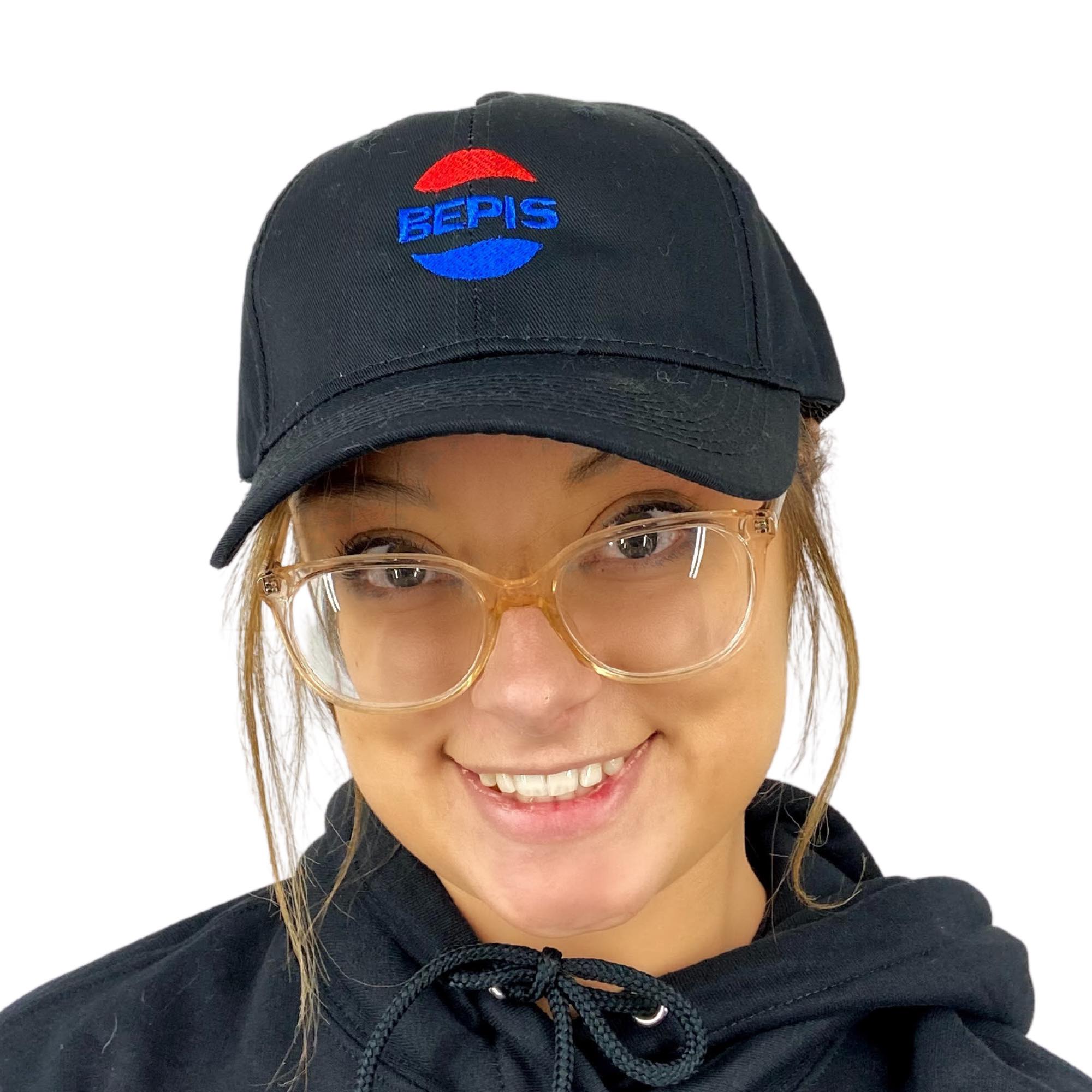 BEPIS Logo Embroidered Black Dad Hat, One Size Fits All