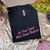 Jet Fuel Can't Melt Steel Beams Embroidered Black Tee Shirt Unisex