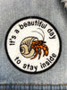 Load image into Gallery viewer, Inside Hermit Crab Embroidered Iron-on Patch