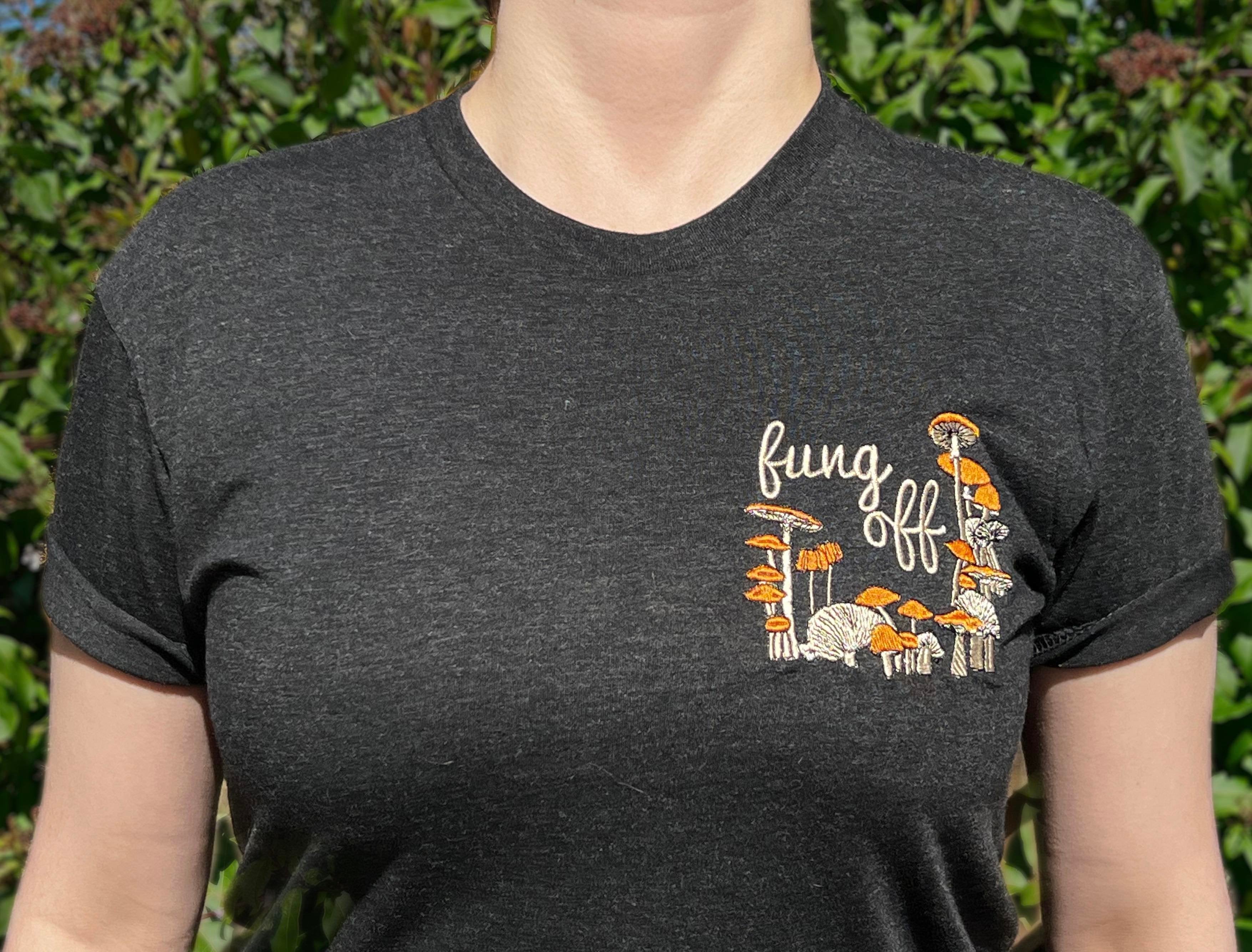 Fung Off Embroidered Black Tee Shirt Unisex