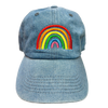 Rainbow Love Denim Dad Hat, One Size Fits All