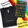 Pride Flag Flower Tee Shirt Unisex