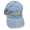 Pride Flowers Denim Dad Hat, One Size Fits All