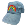 Rainbow Love Denim Dad Hat, One Size Fits All