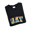 Load image into Gallery viewer, GAY Tie-Dye Applique Crewneck Sweatshirt, Black, Unisex