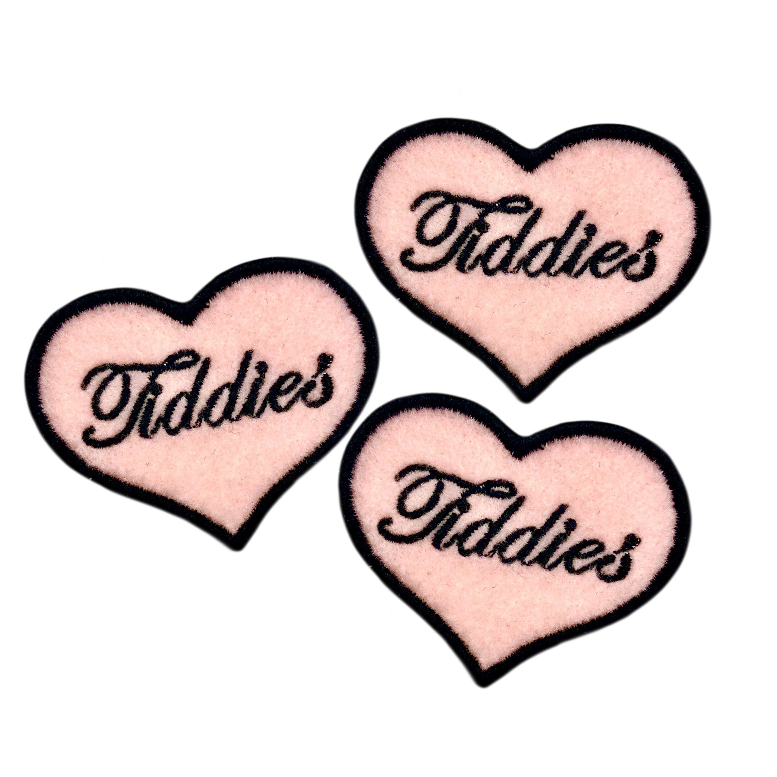 Tiddies Heart Embroidered Iron-on Patch - IncredibleGood Inc