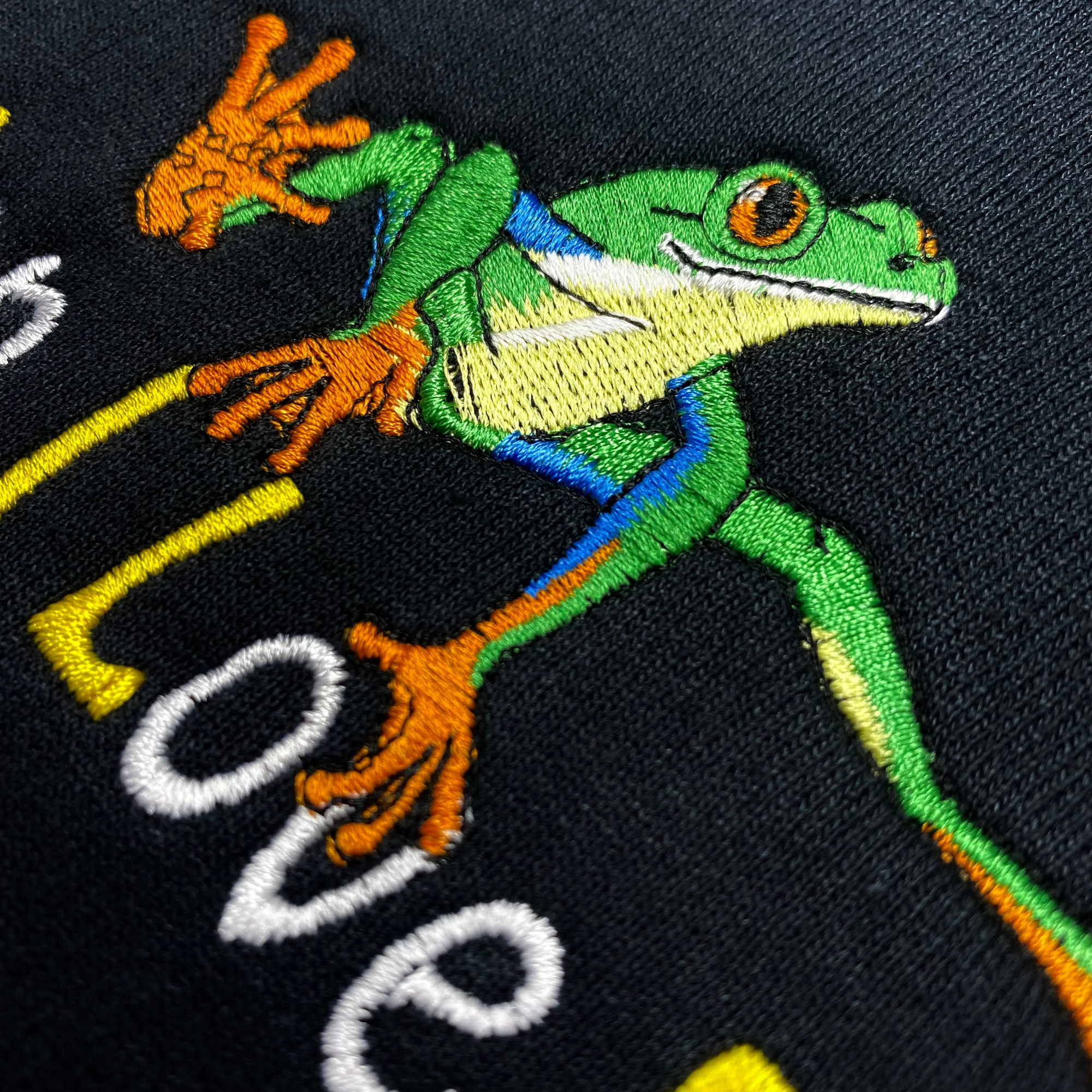 Man I Love Frogs MILF Embroidered Black Hoodie Unisex