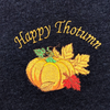 Load image into Gallery viewer, Happy Thotumn Fall Embroidered Black Tee Shirt, Unisex
