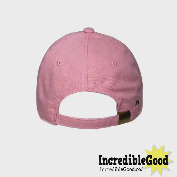 Pure of Heart & Dumb of Ass Pink Embroidered Dad Hat, One Size Fits All
