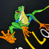 Man I Love Frogs MILF Embroidered Black Hoodie Unisex