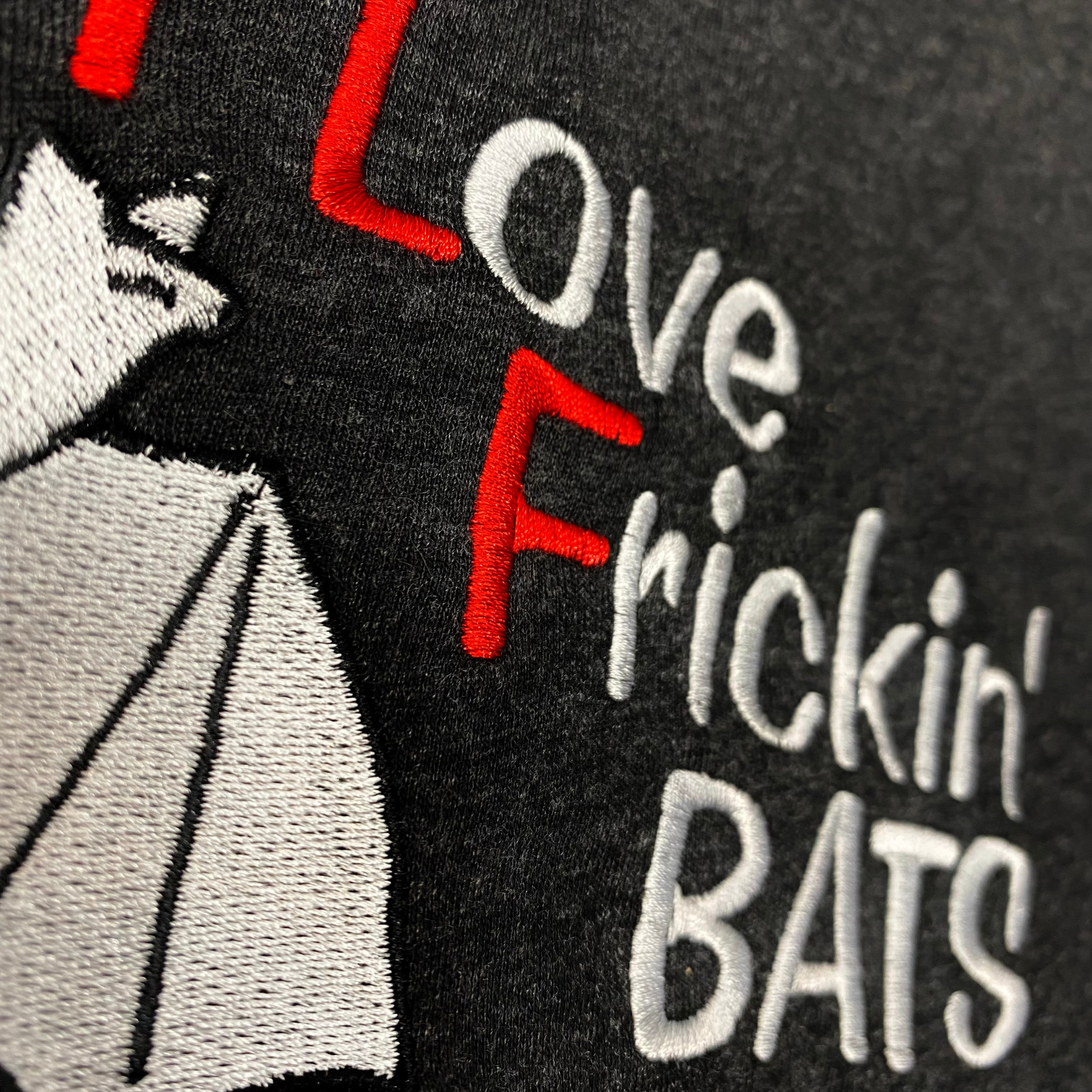 Man I Love Frickin' Bats MILF Embroidered Tee Shirt