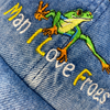 Load image into Gallery viewer, Man I Love Frogs MILF Embroidered Denim Dad Hat, One Size Fits All