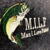 Load image into Gallery viewer, Man I Love Fishin&#39; MILF Embroidered Black Tee Shirt, Unisex