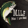 Man I Love Fishin' MILF Embroidered Multipurpose Zipper Pouch Bag