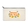 Load image into Gallery viewer, Definitely Not Drugs Embroidered Multipurpose Zipper Pouch Bag - 70&#39;s Orange