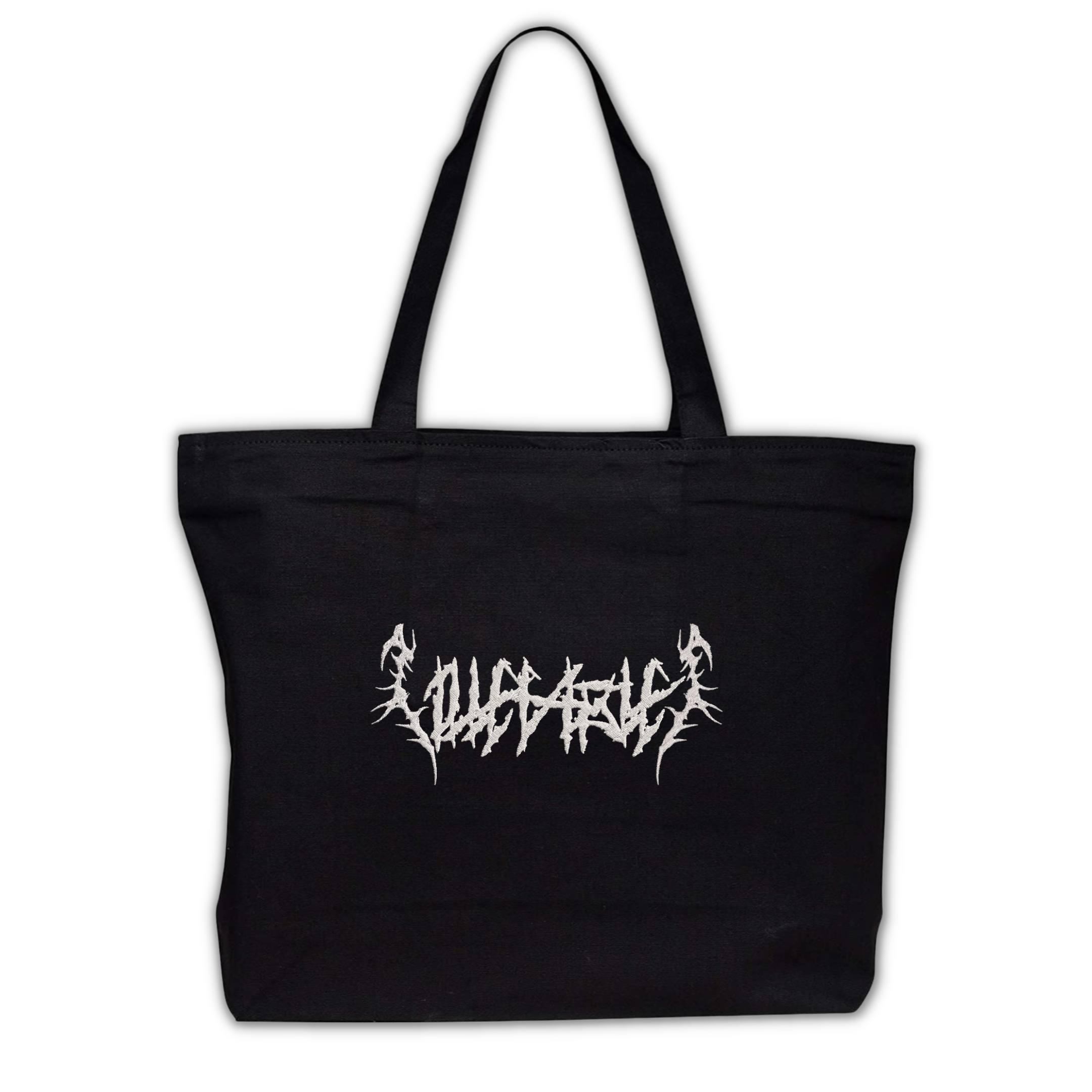 ILLEGIBLE Death Metal Embroidered Canvas Tote Bag