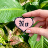 No Heart Embroidered Iron-on Patch - IncredibleGood Inc