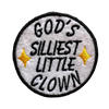 God's Silliest Little Clown Embroidered Iron-on Patch