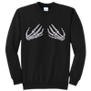 Load image into Gallery viewer, Handsy Skeleton Embroidered Crewneck Sweatshirt, Black, Unisex