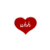 Uhh Heart Embroidered Iron-on Patch - IncredibleGood Inc