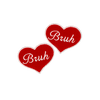 Load image into Gallery viewer, Bruh Heart Embroidered Iron-on Patch - IncredibleGood Inc