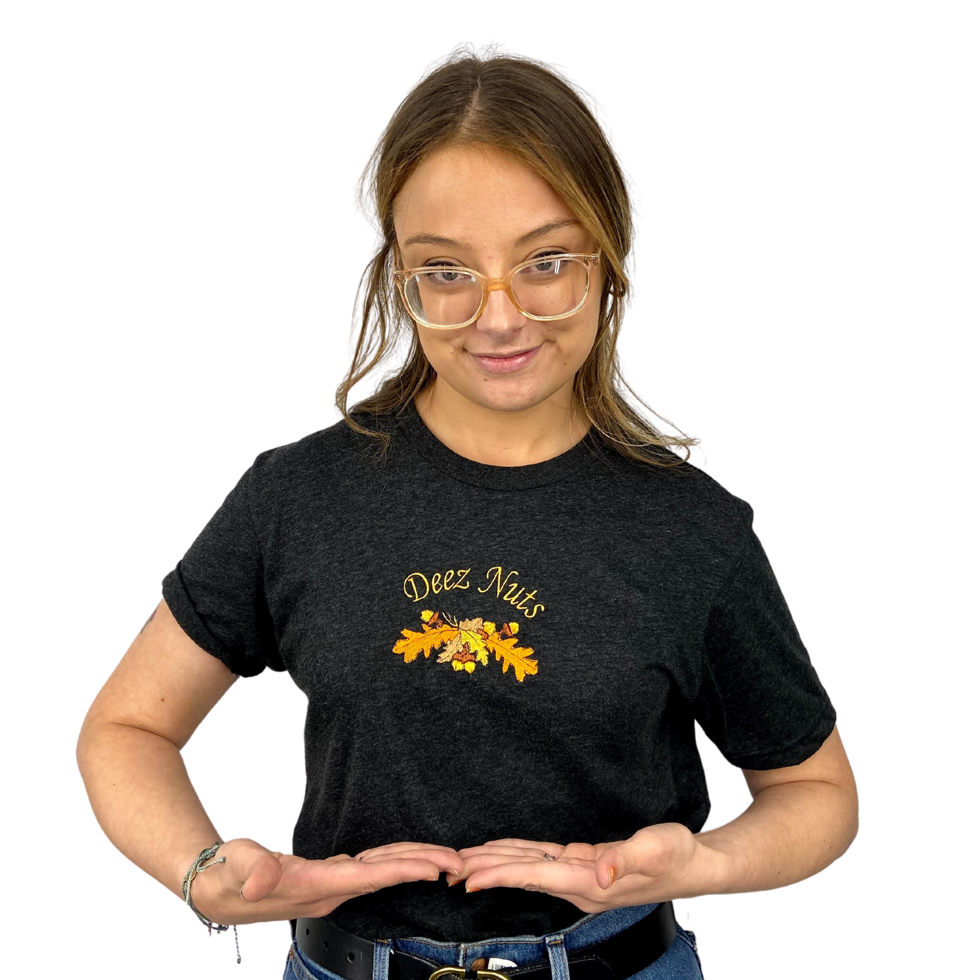 Deez Nuts Fall Themed Embroidered Shirt Unisex
