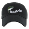 Load image into Gallery viewer, Basshole Embroidered Black Dad Hat, One Size Fits All