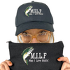 Man I Love Fishin' MILF Embroidered Multipurpose Zipper Pouch Bag