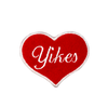 Yikes Heart Embroidered Iron-on Patch - IncredibleGood Inc