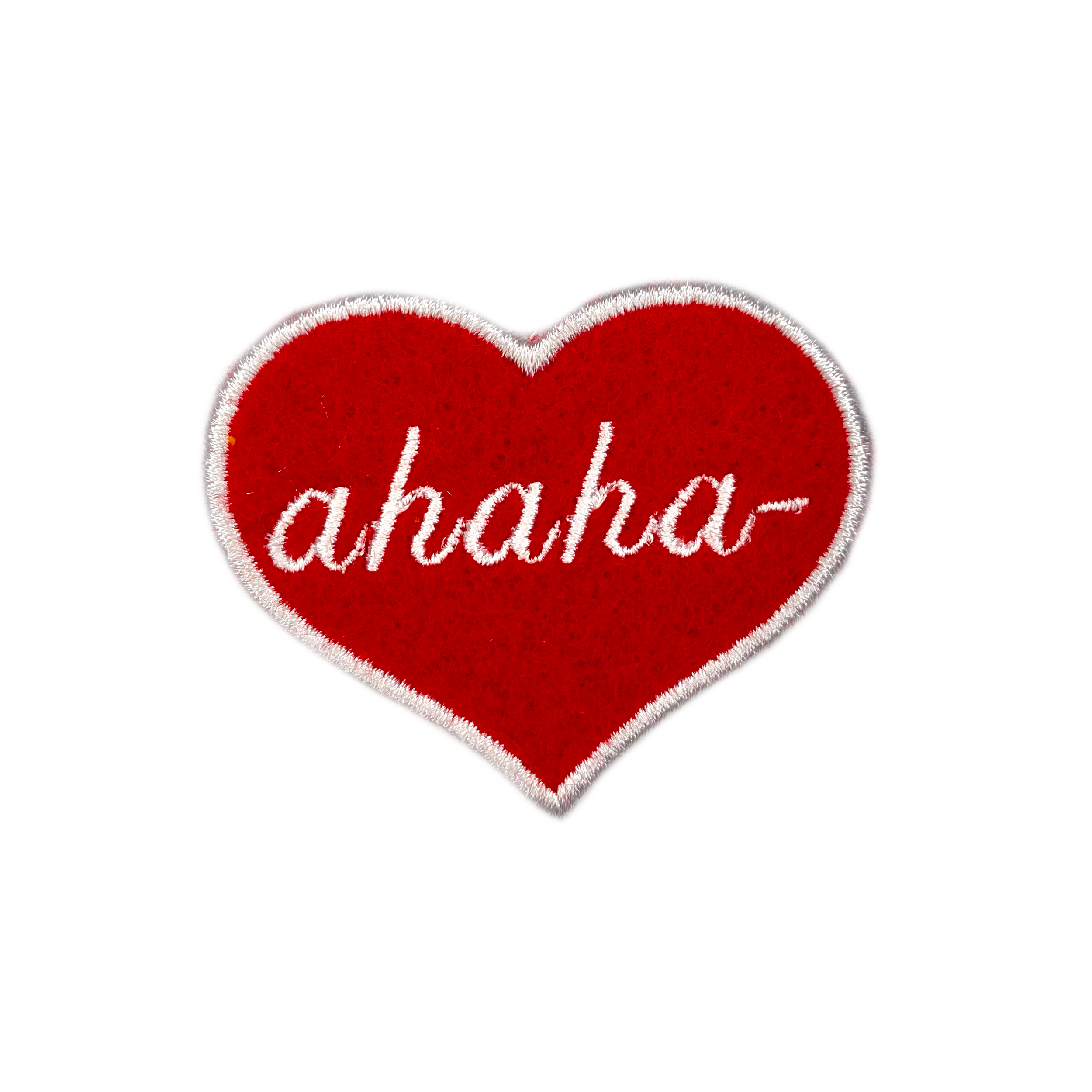 Ahaha- Heart Embroidered Iron-on Patch - IncredibleGood Inc