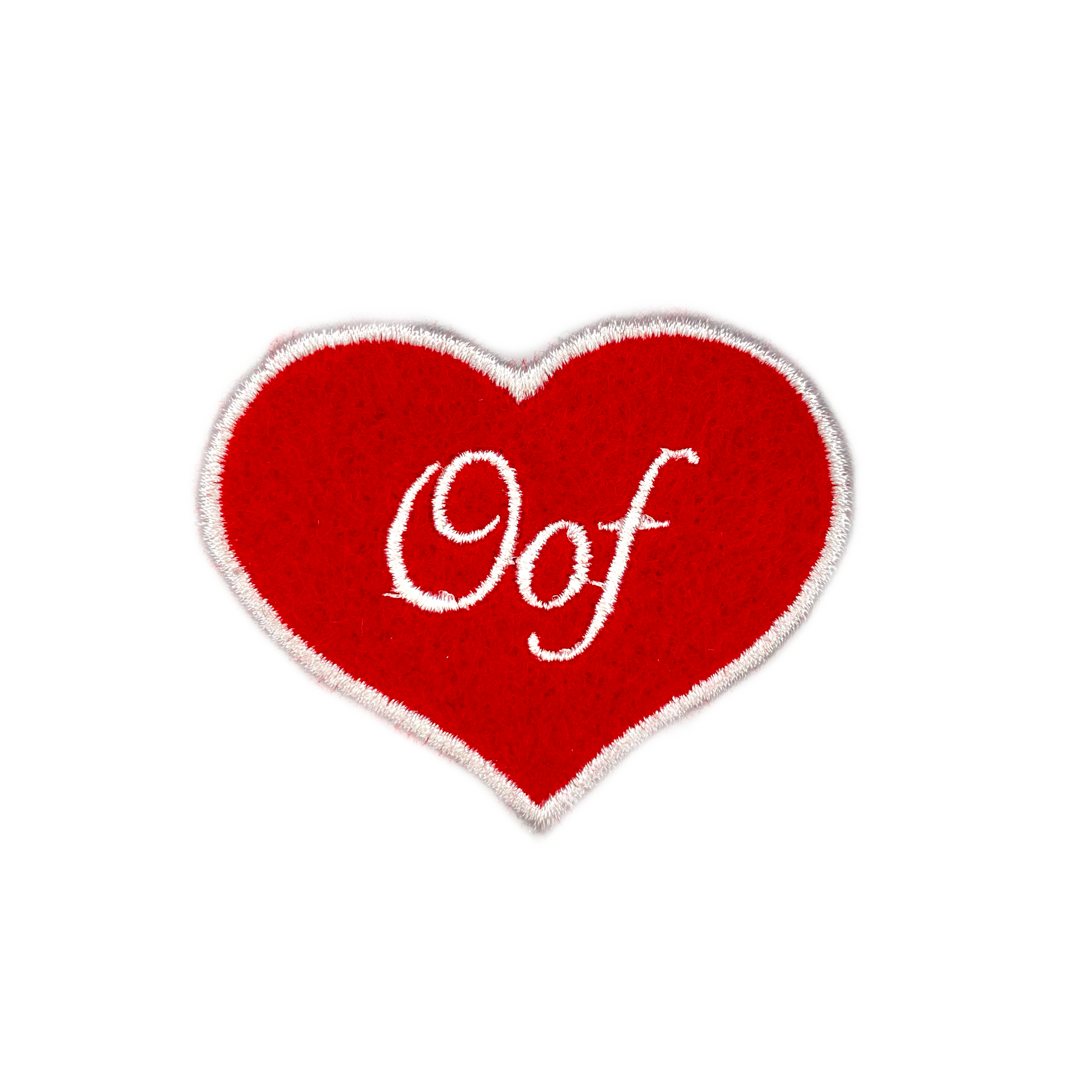Heart - Red - Embroidered Iron on Patch