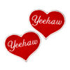 Yeehaw Heart Embroidered Iron-on Patch - IncredibleGood Inc