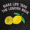 Load image into Gallery viewer, Make Life Take The Lemons Back Embroidered Black Meme Tee Shirt