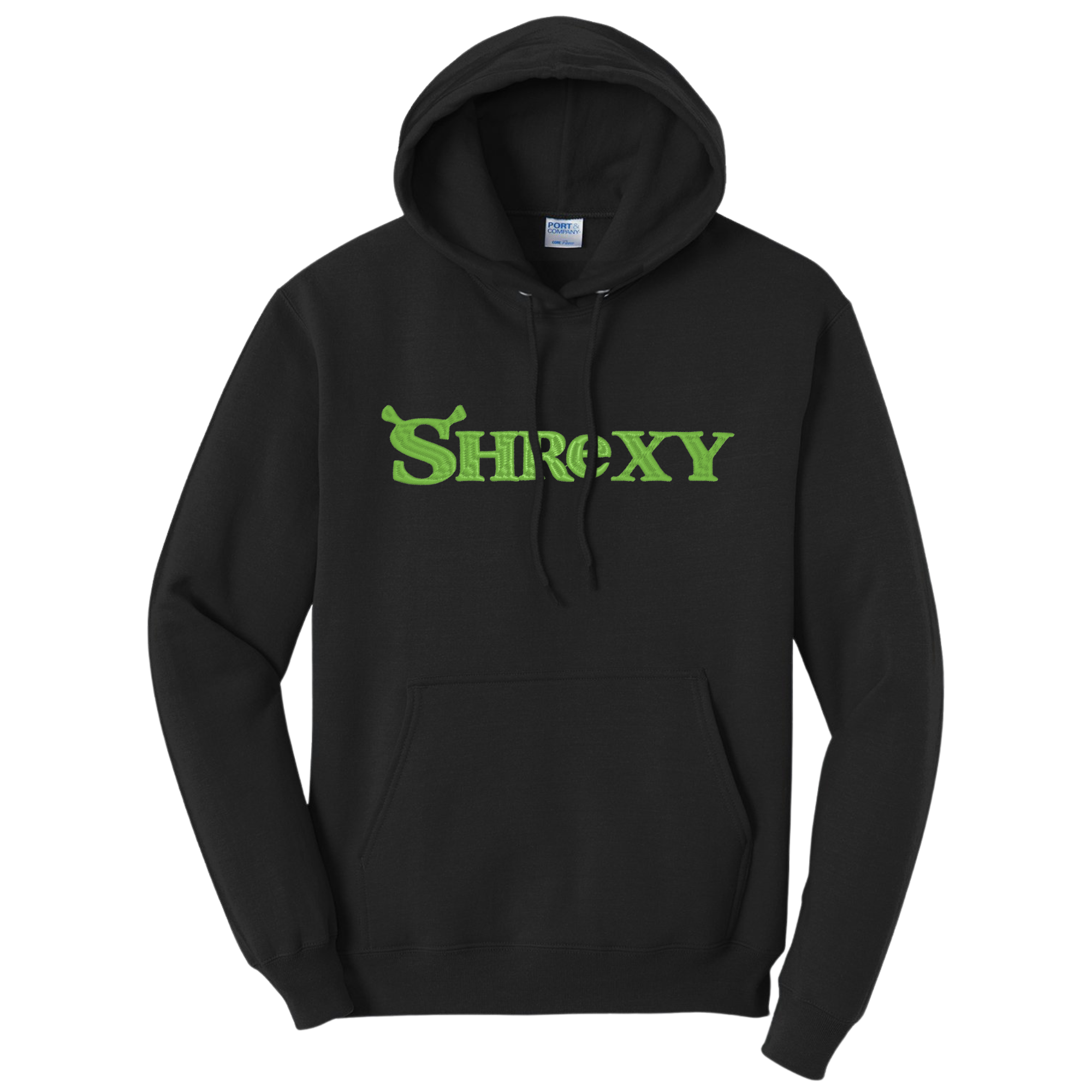 Shrexy Embroidered Black Meme Hoodie Sweatshirt, Unisex