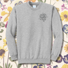 Load image into Gallery viewer, Pansy Embroidered Crewneck Sweatshirt, Unisex
